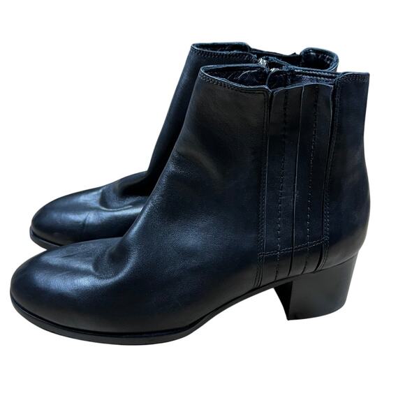 Aquatalia Nolita Boot in Black Leather Aquatalia Naiya Calf Black Leather Bootie Side Zip Women Sz 9.5 New Without Box